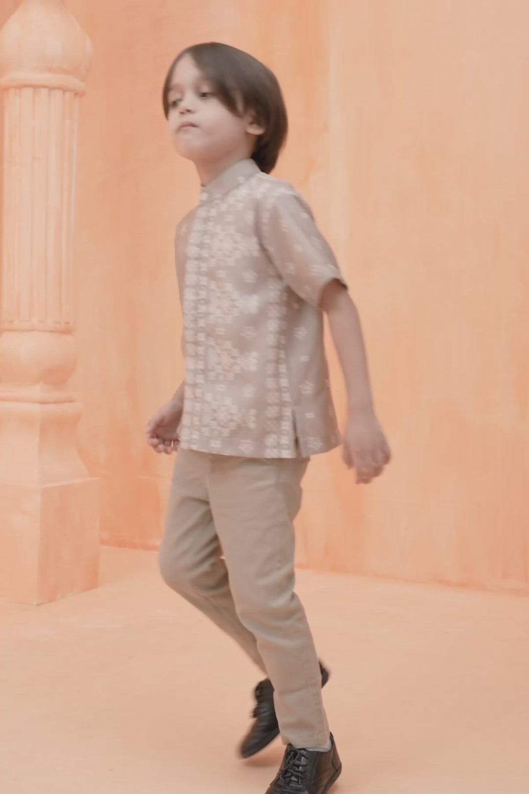 Mashrabiya Shirt (Kids Boy) Desert