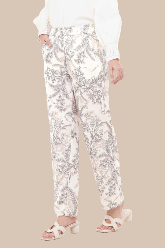 Ruby Pants White Marble