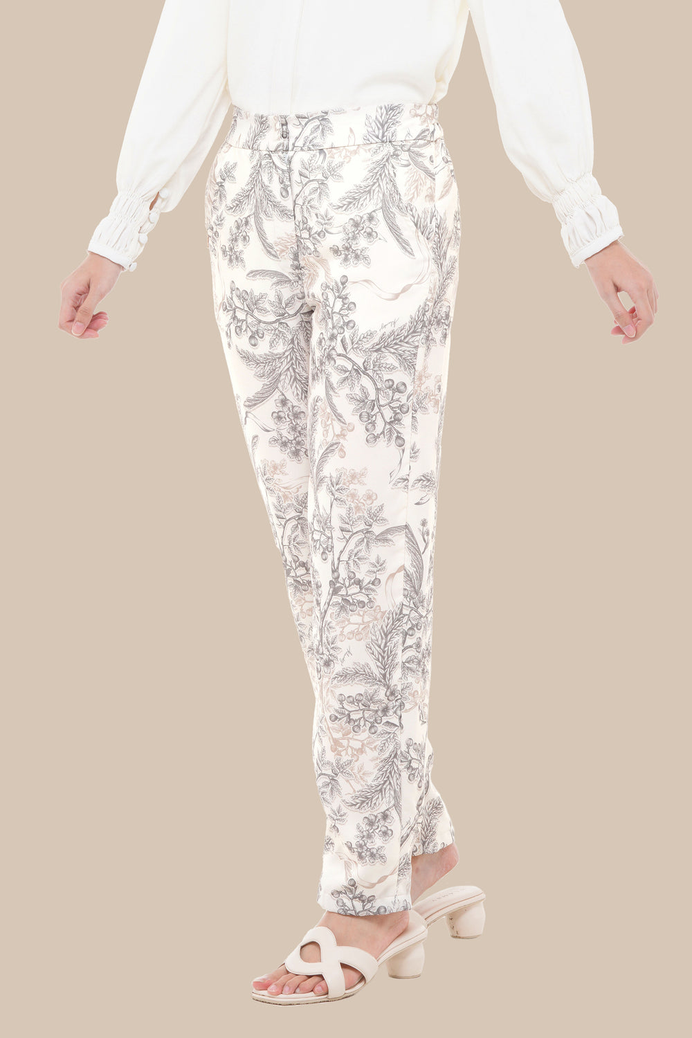 Ruby Pants White Marble