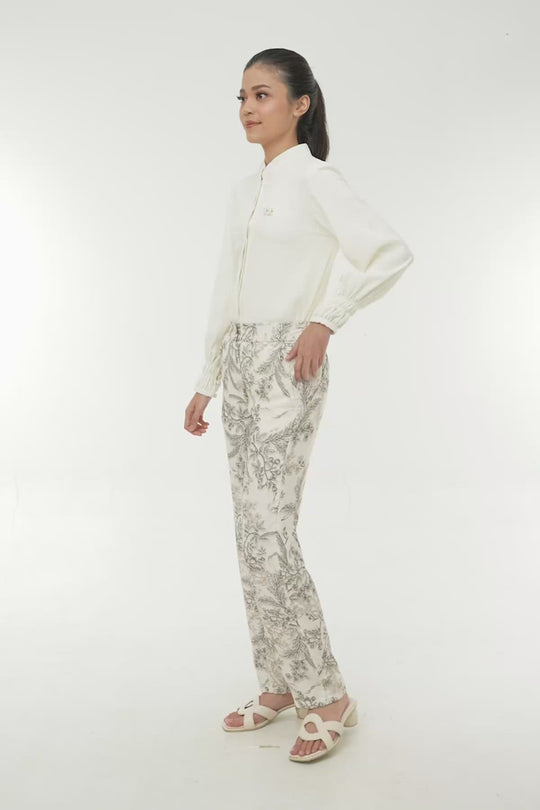 Ruby Pants White Marble