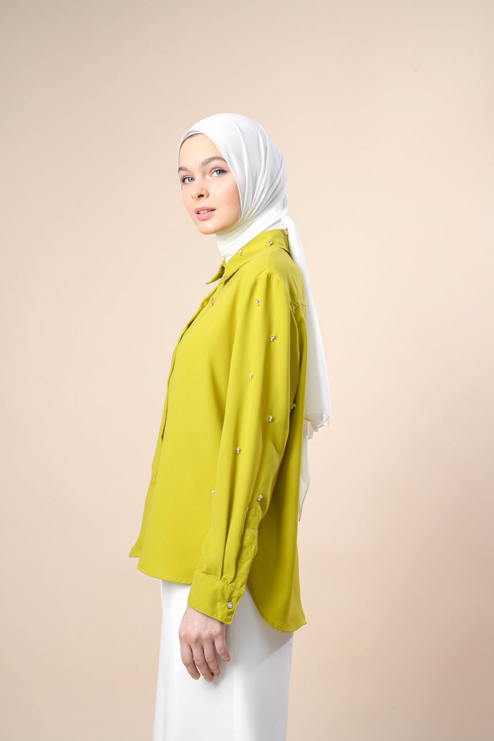 Electra Blouse Chartreuse