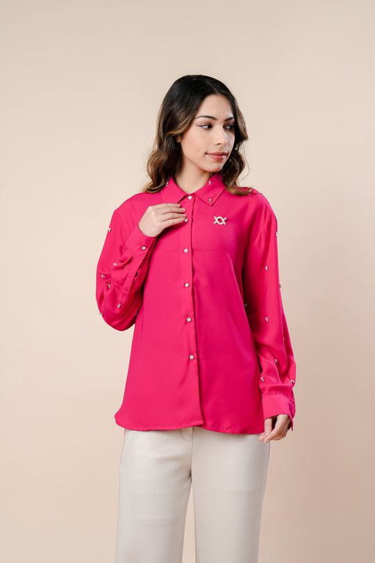 Electra Blouse (Minor) Ultra Fuschia
