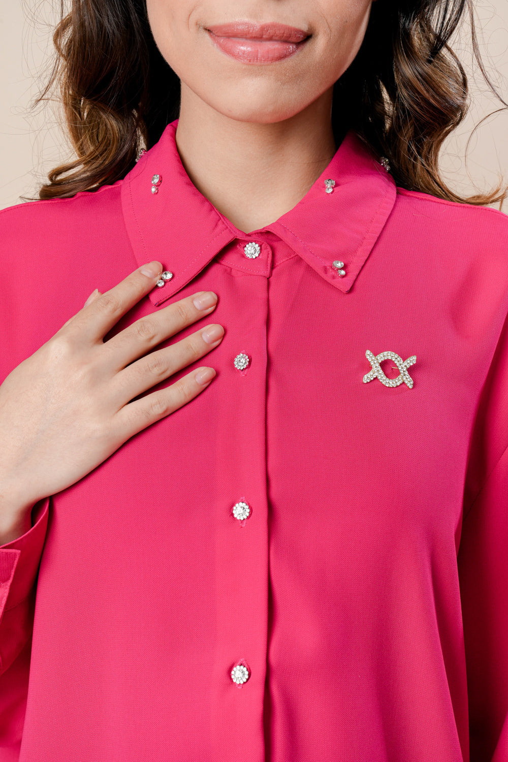 Electra Blouse (Minor) Ultra Fuschia