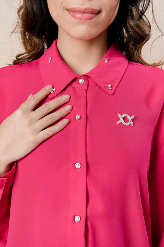 Electra Blouse (Minor) Ultra Fuschia