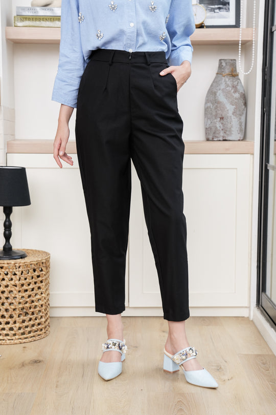 Ivy Ankle Pants Wire Black