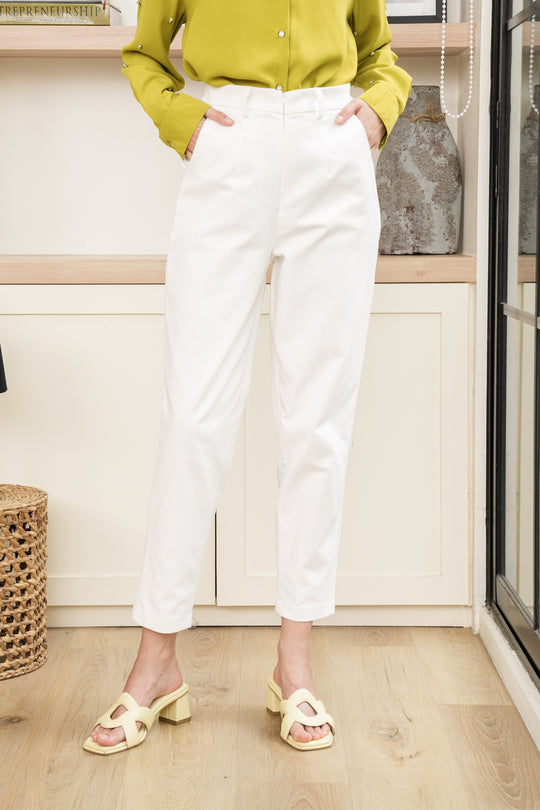 Ivy Ankle Pants Cloud White