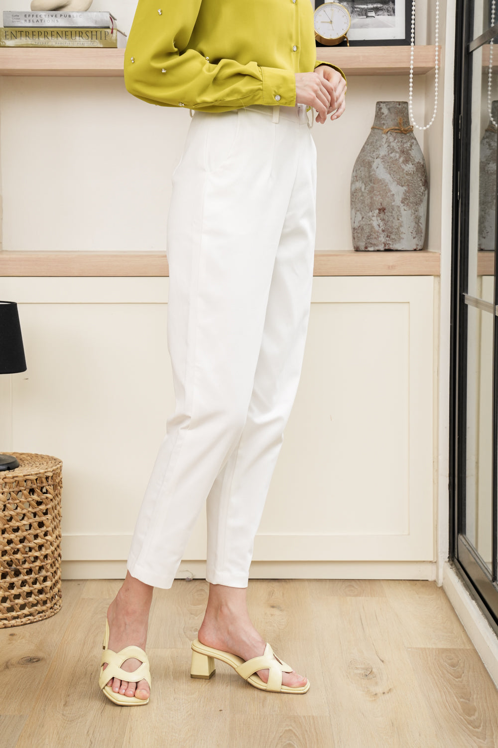 Ivy Ankle Pants Cloud White