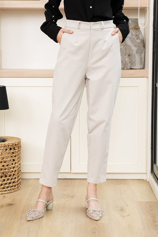 Ivy Ankle Pants Pastel Grey