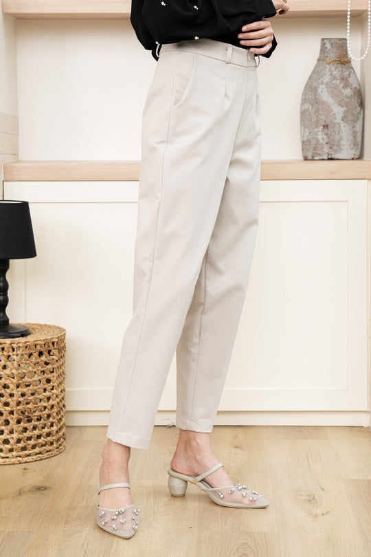 Ivy Ankle Pants Pastel Grey