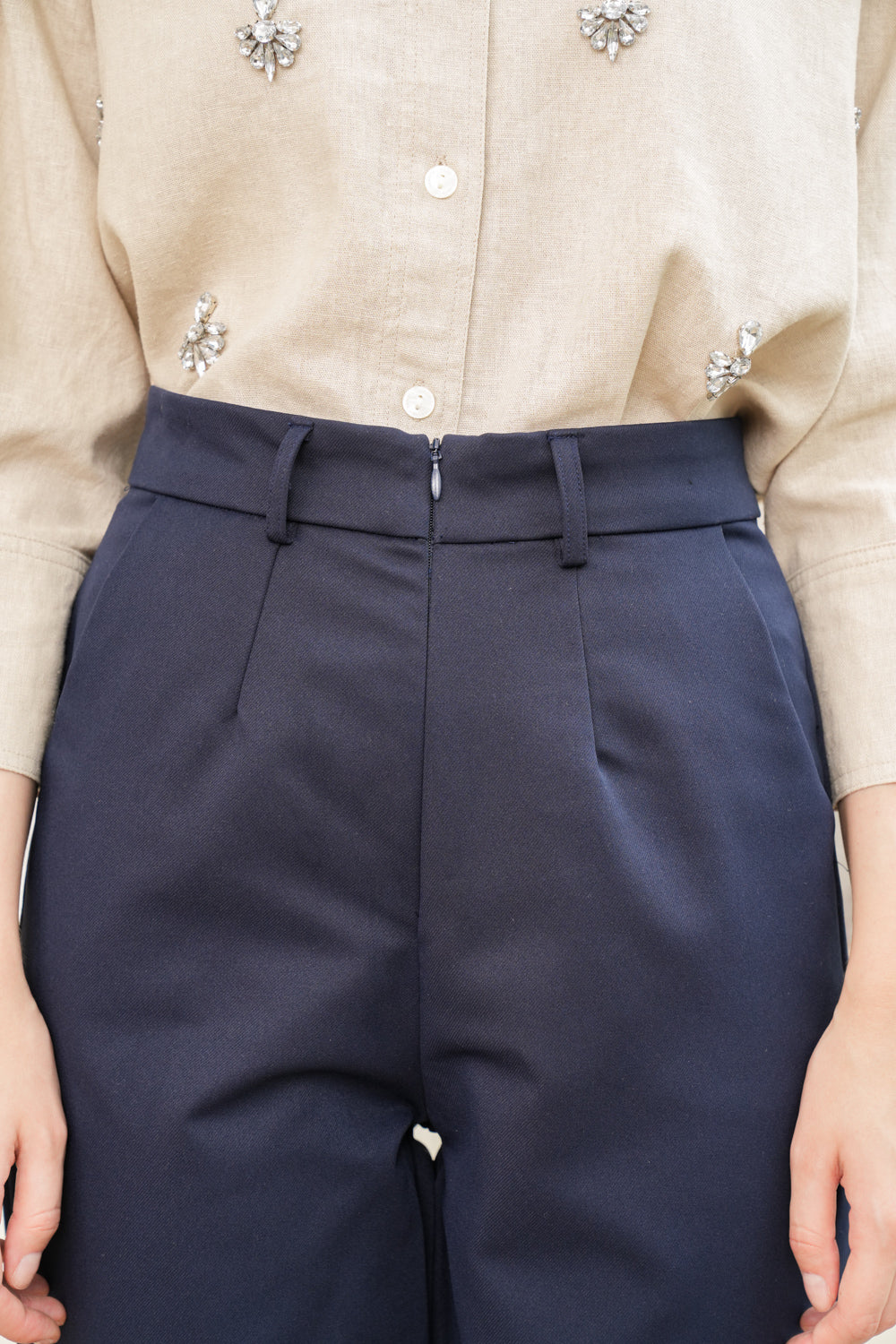 Ivy Ankle Pants Naval Blue