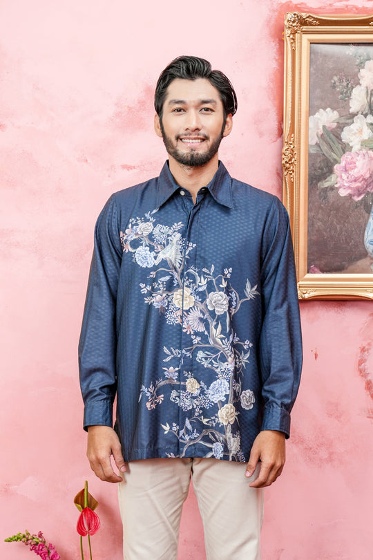 Ornella Long Shirt Men Admiral Navy