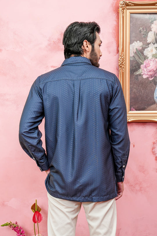 Ornella Long Shirt Men Admiral Navy