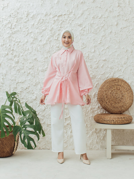 Blus Selena Warna Salmon