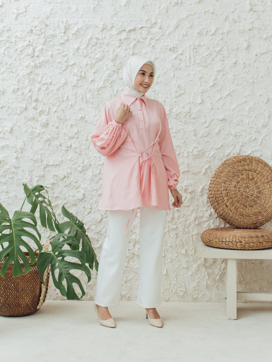 Blus Selena Warna Salmon