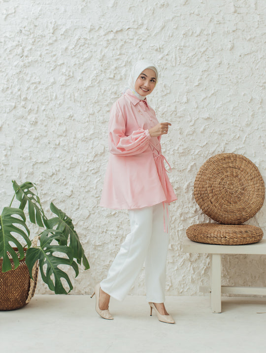 Blus Selena Warna Salmon