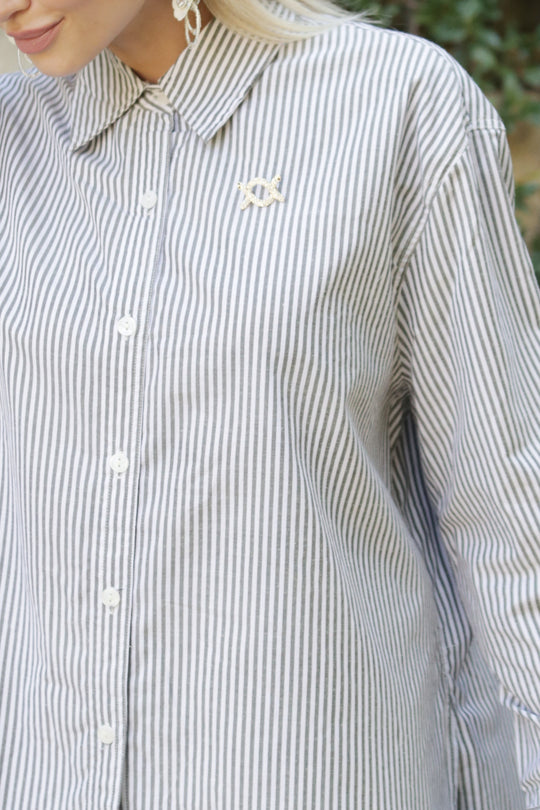 Driana Shirt Stripe Black