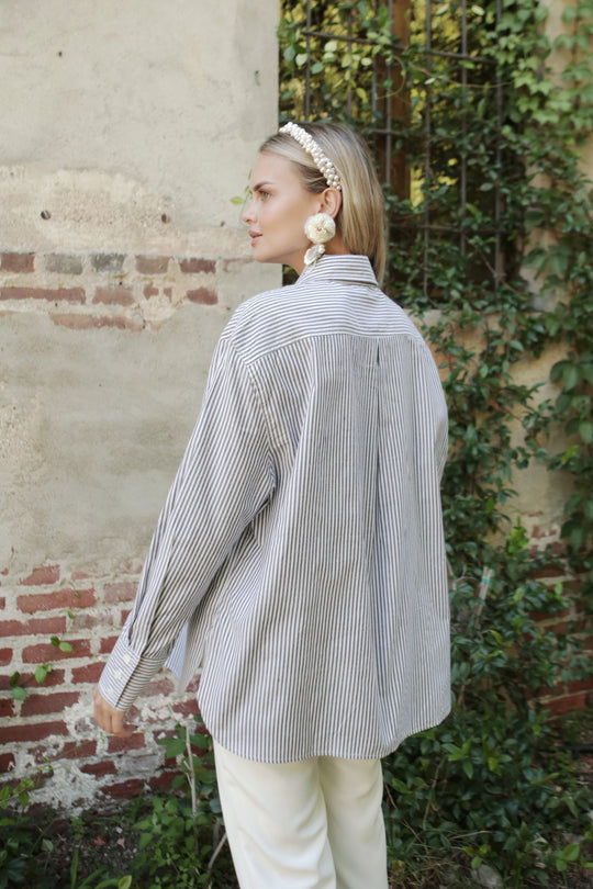 Driana Shirt Stripe Black