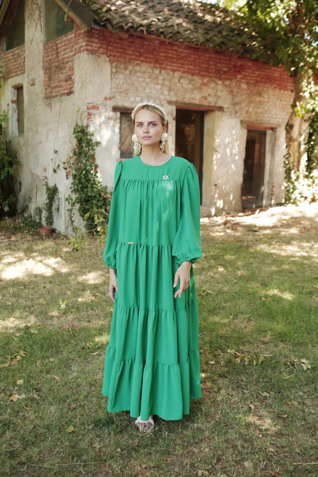 Ayana Dress (Minor) Green - Wearing Klamby