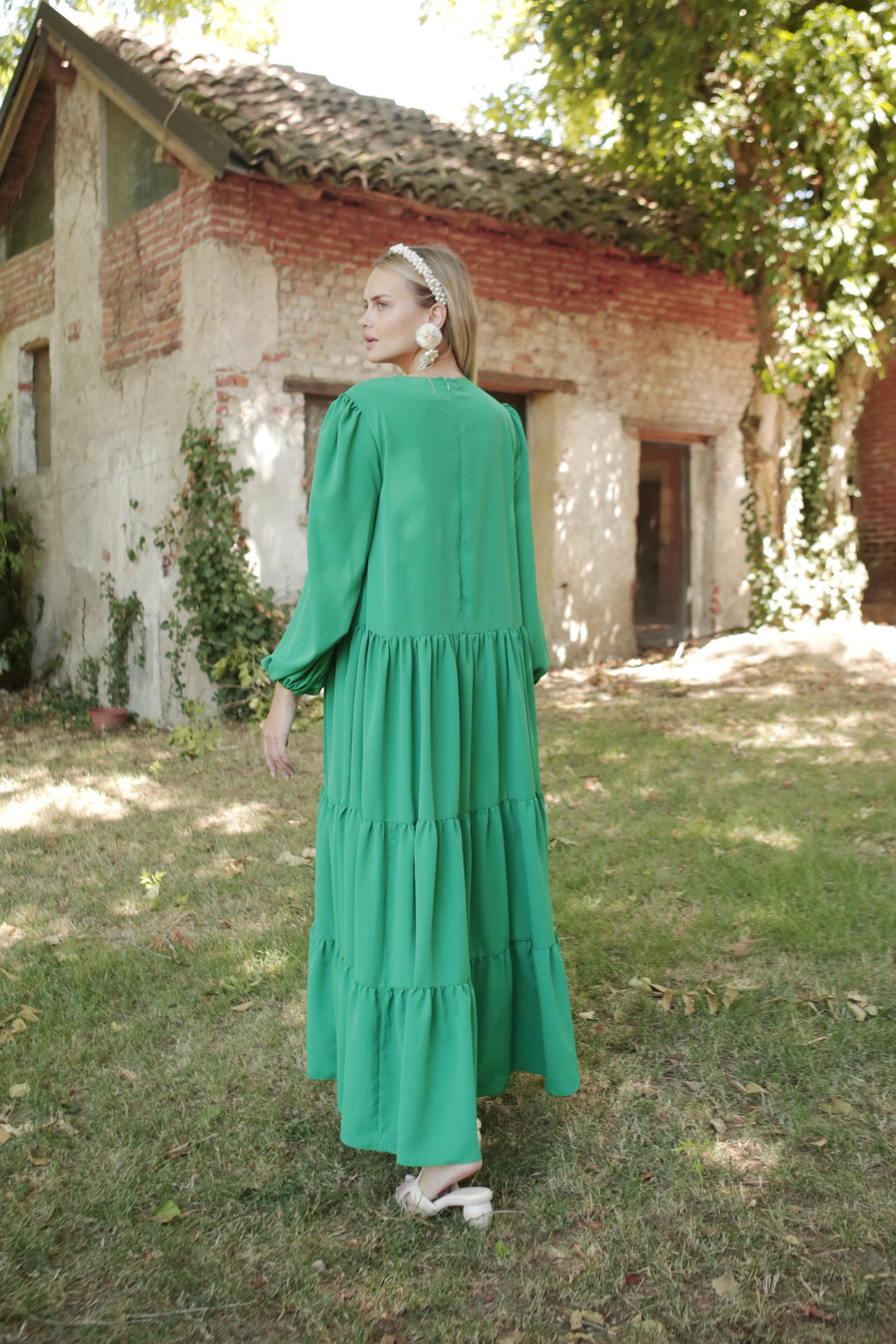 Ayana Dress (Minor) Green - Wearing Klamby