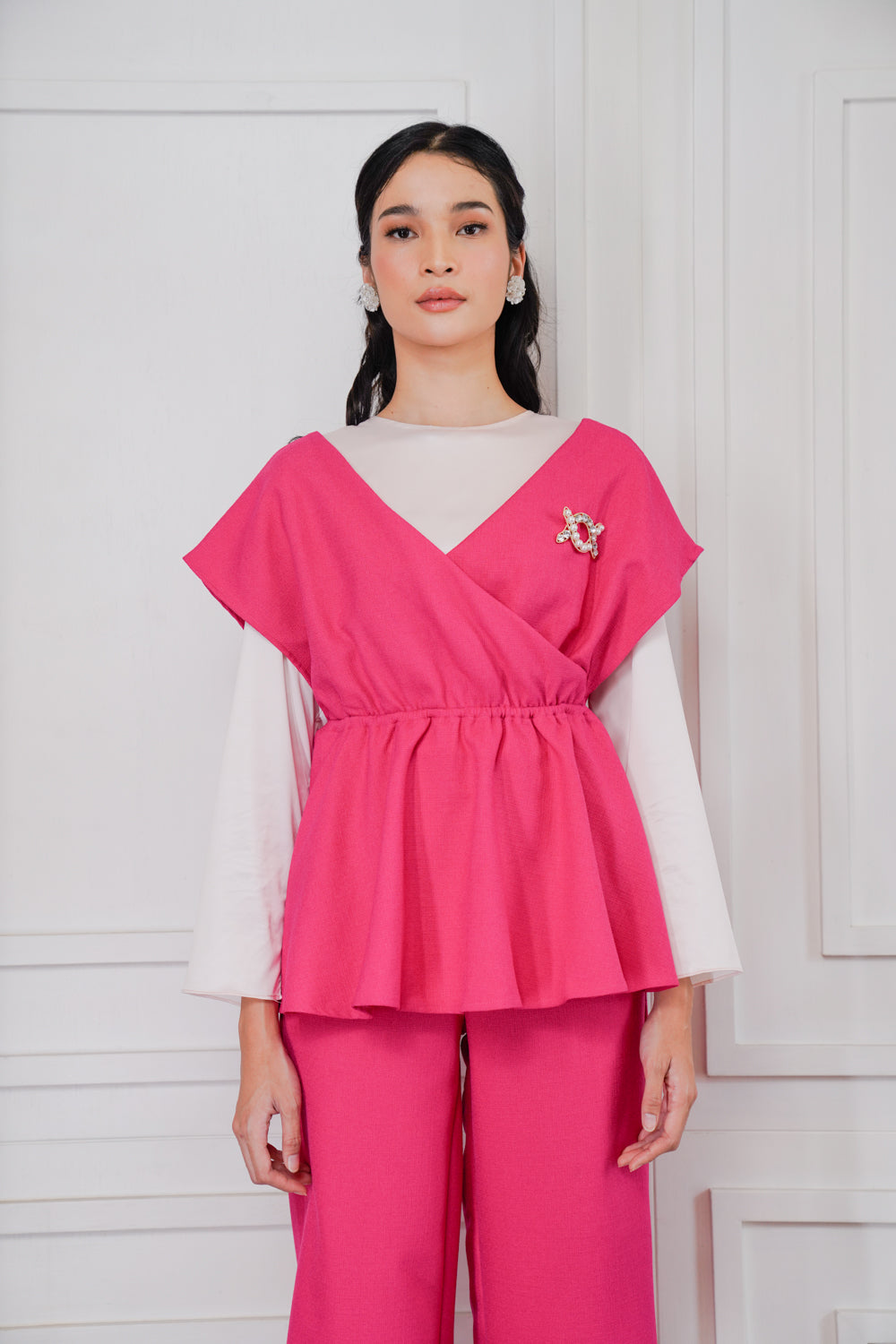 Fayra Outer Burnt Pink - Wearing Klamby