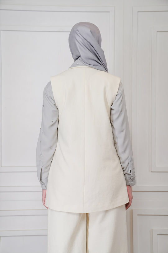 Leia Blazer Linen White