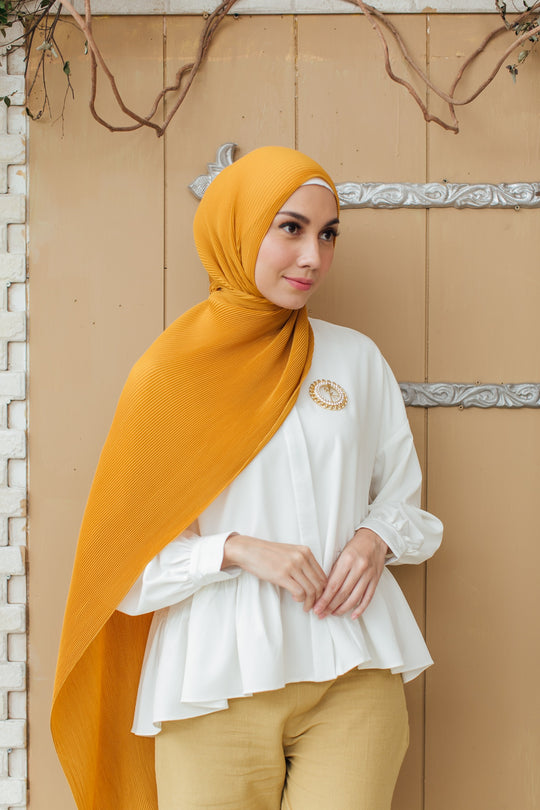 Pashmina Pleats Honey Gold