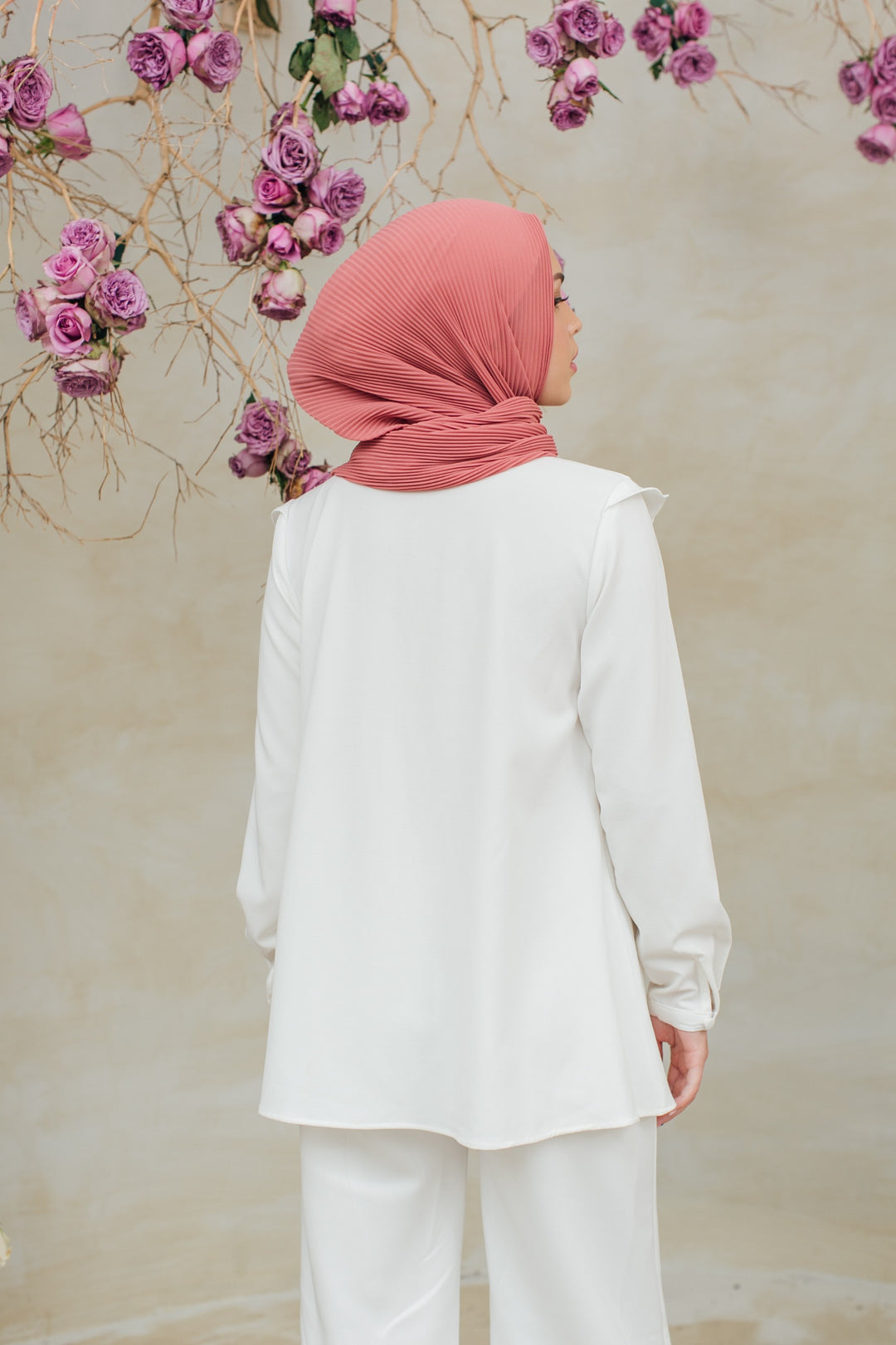 Pashmina Pleats Apricot Blush