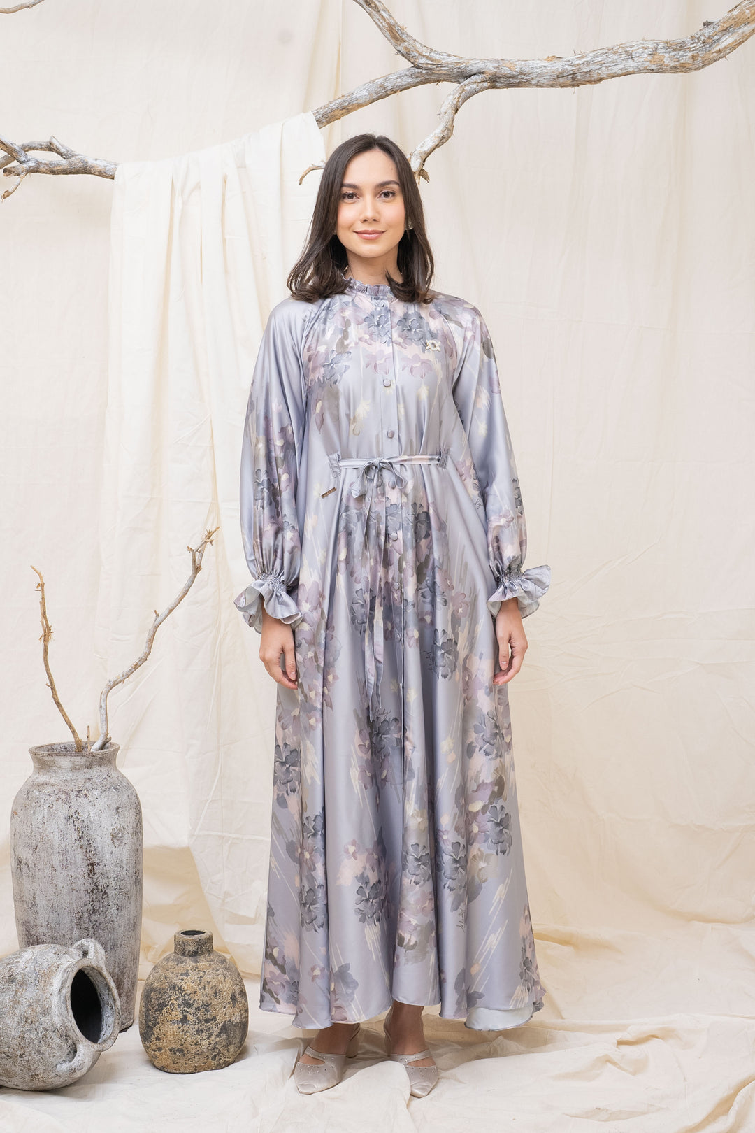 Nara Dress Grey Mist