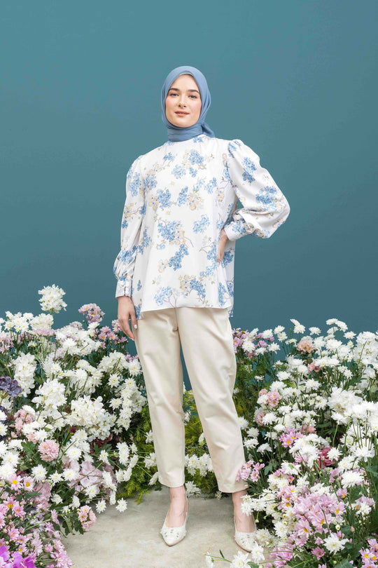 Peony Blouse Royal Blue