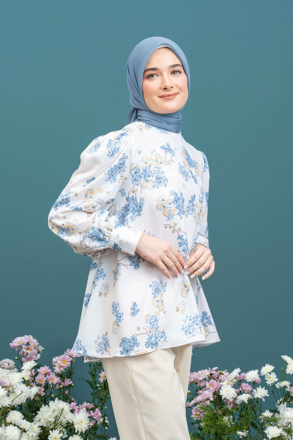 Peony Blouse Royal Blue