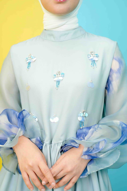 Blus Willow Biru Haze