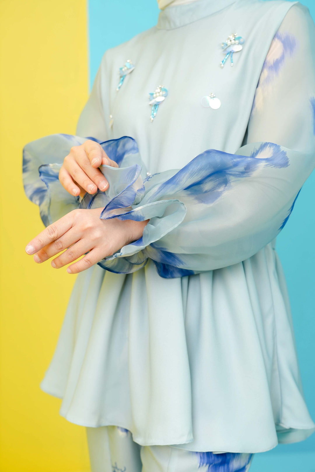 Blus Willow Biru Haze