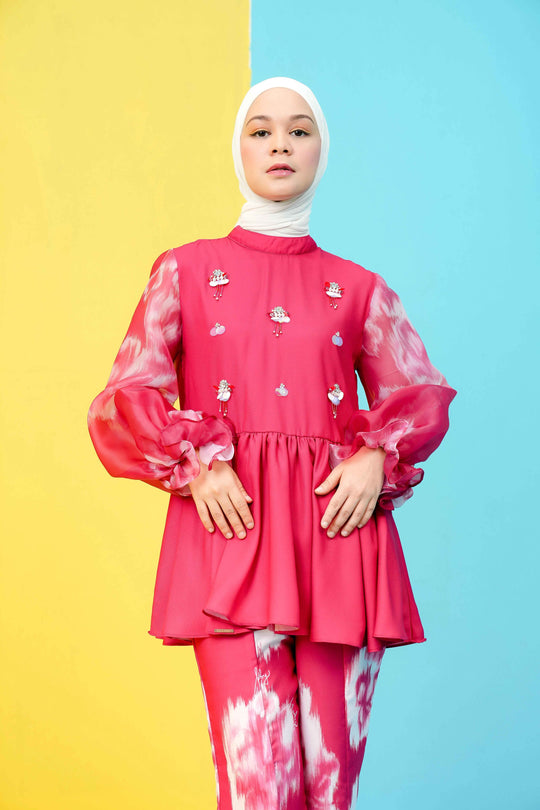 Blus Willow Warna Cerise